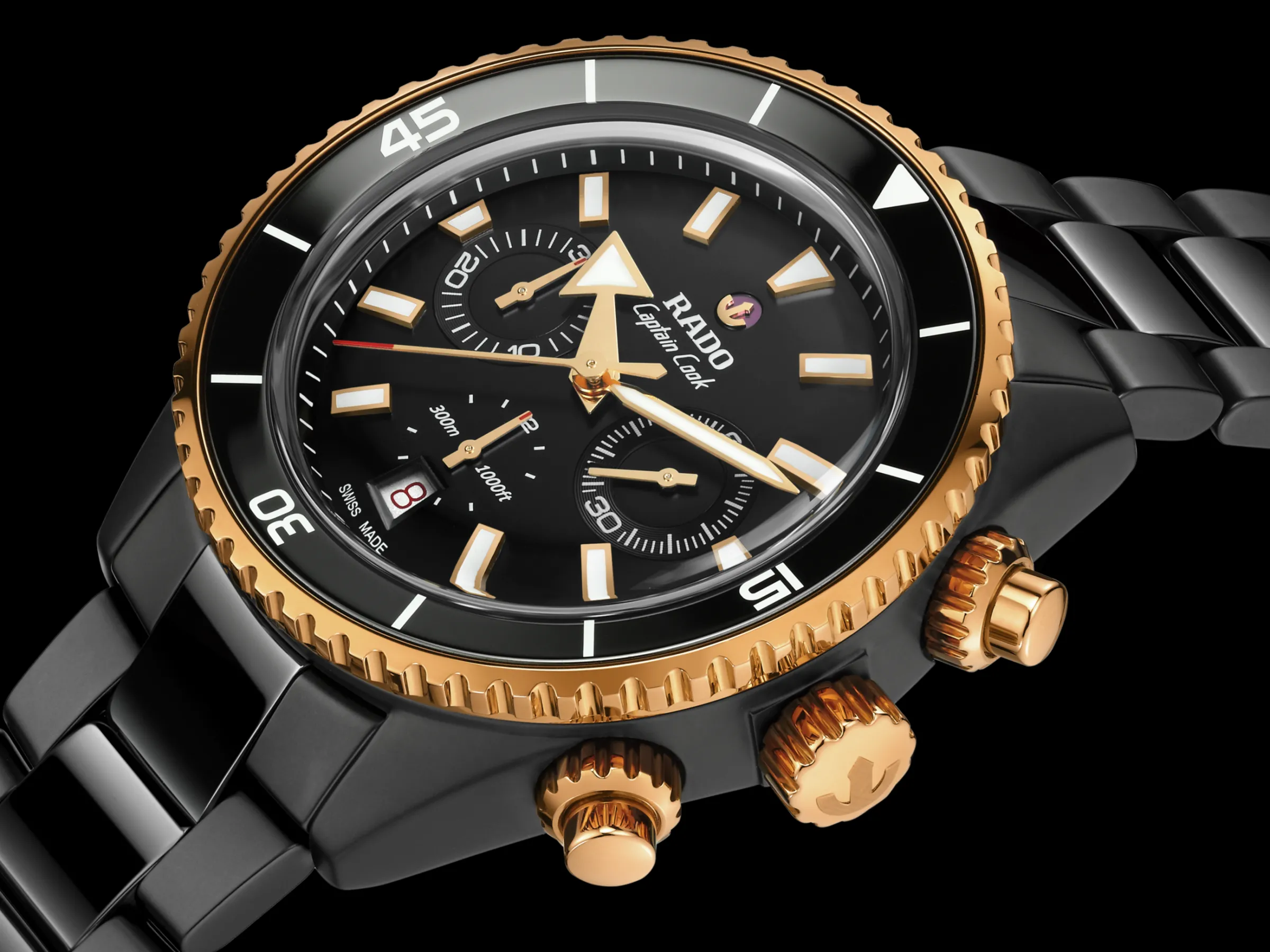 Captain Cook High-Tech Ceramic Automatic Chronograph*Rado Clearance
