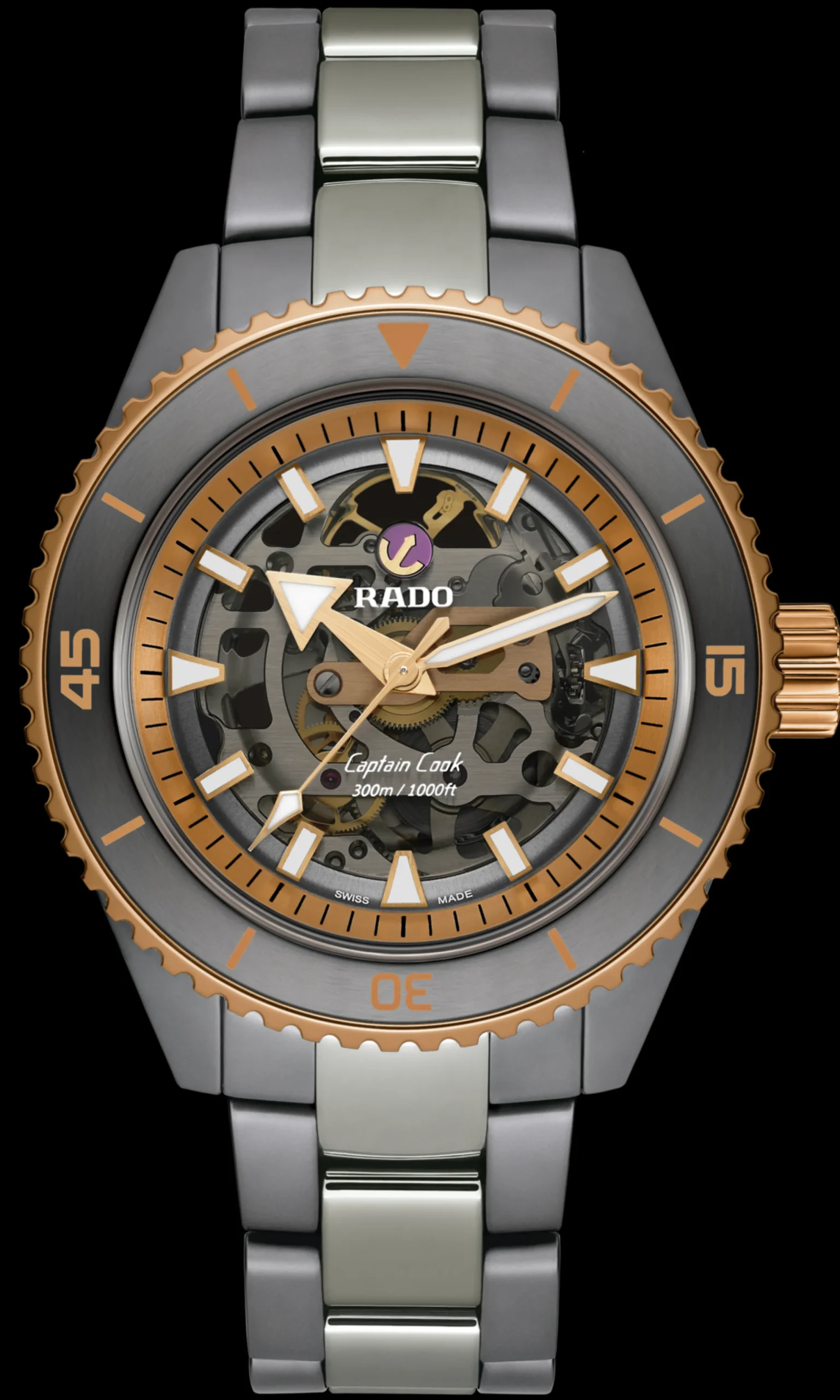 Captain Cook High-Tech Ceramic Skeleton*Rado Sale