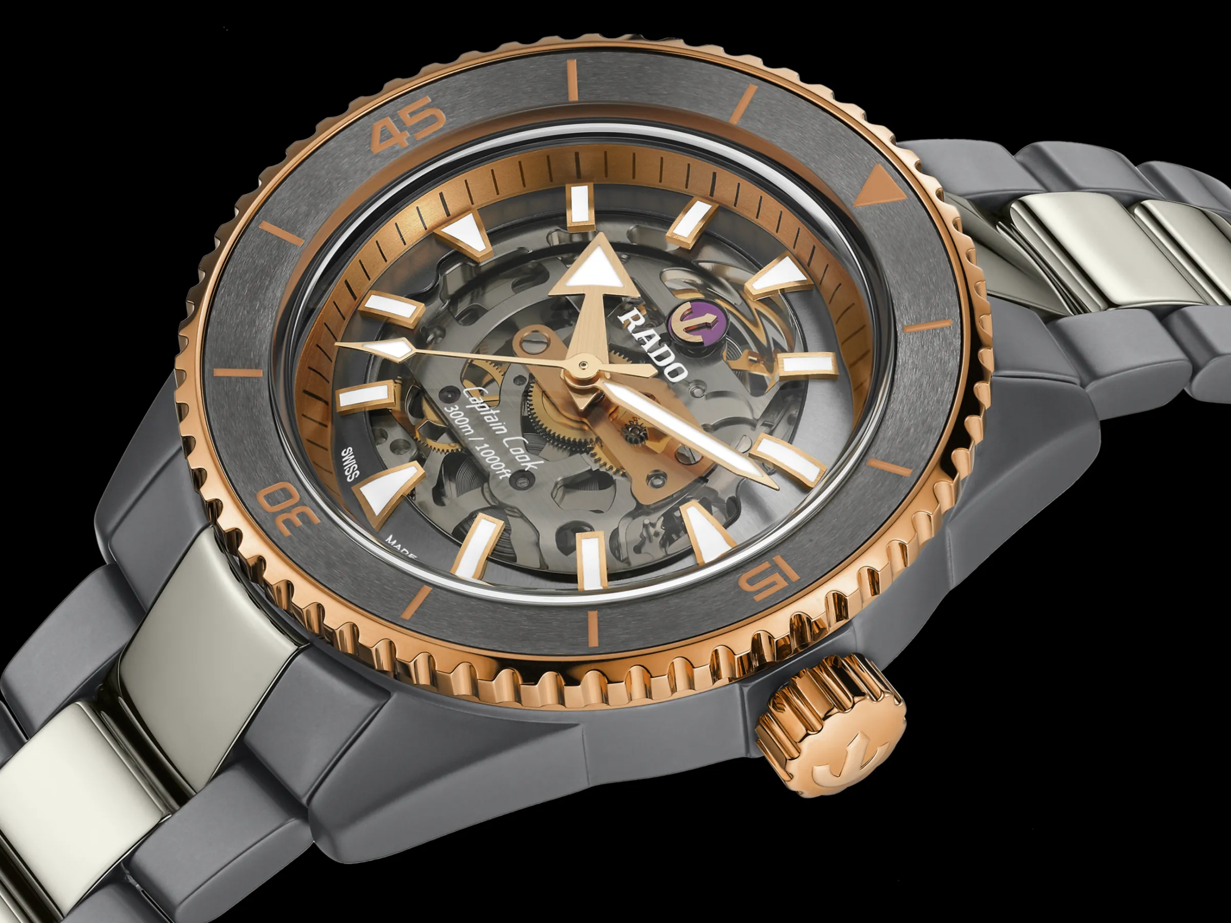Captain Cook High-Tech Ceramic Skeleton*Rado Sale