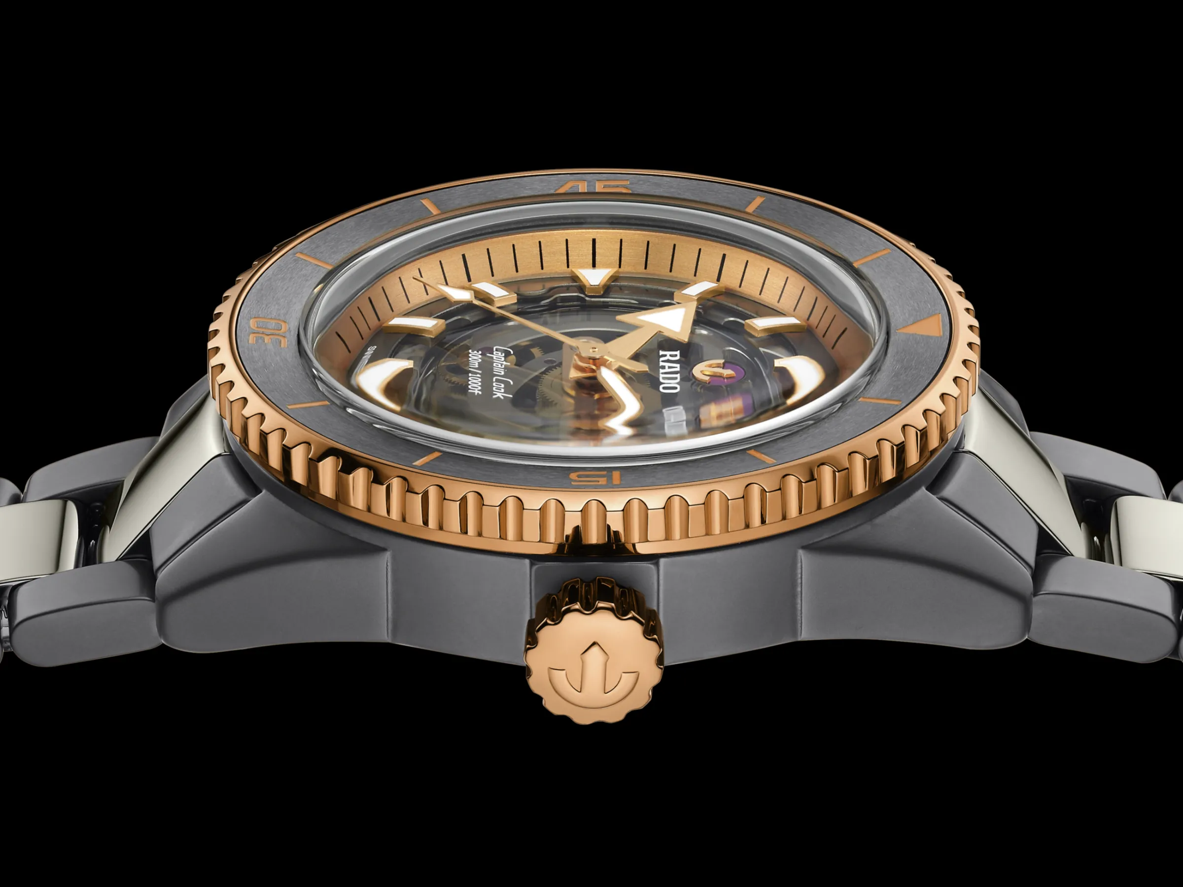 Captain Cook High-Tech Ceramic Skeleton*Rado Sale