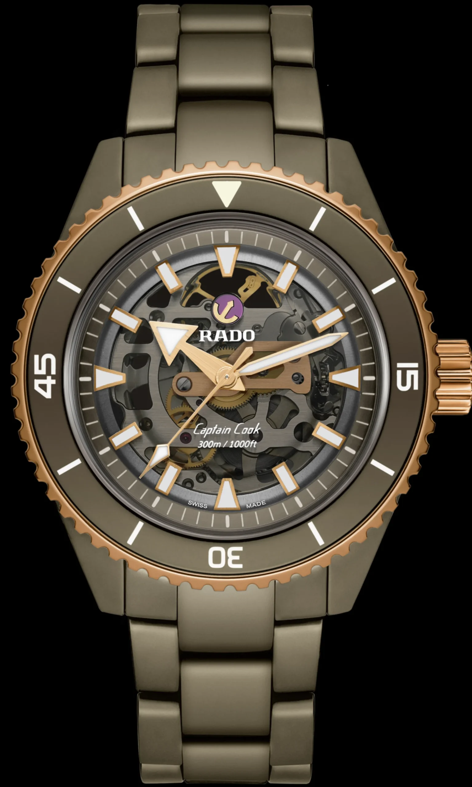 Captain Cook High-Tech Ceramic Skeleton*Rado Best