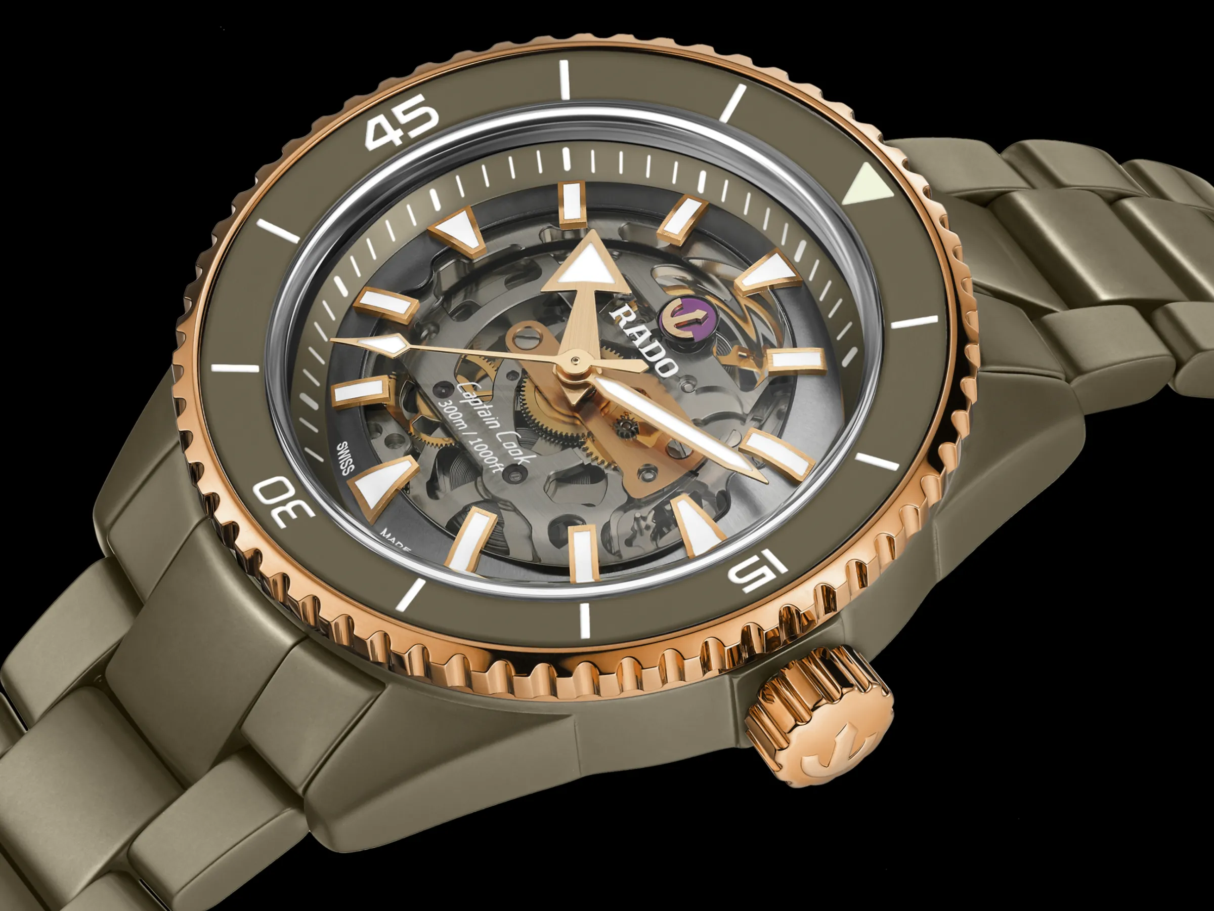 Captain Cook High-Tech Ceramic Skeleton*Rado Best