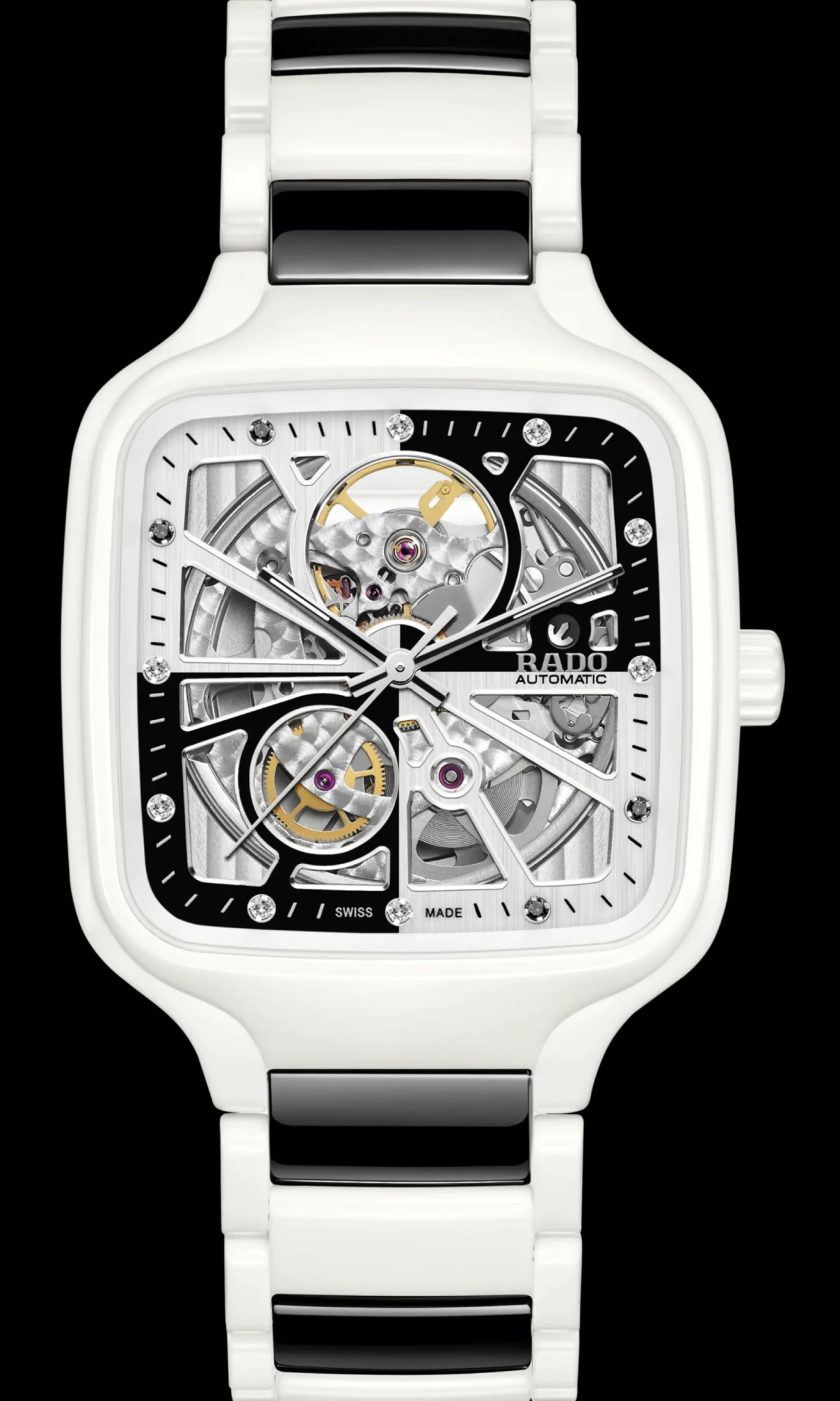 True Square Automatic Open Heart Diamonds Limited Edition*Rado Outlet