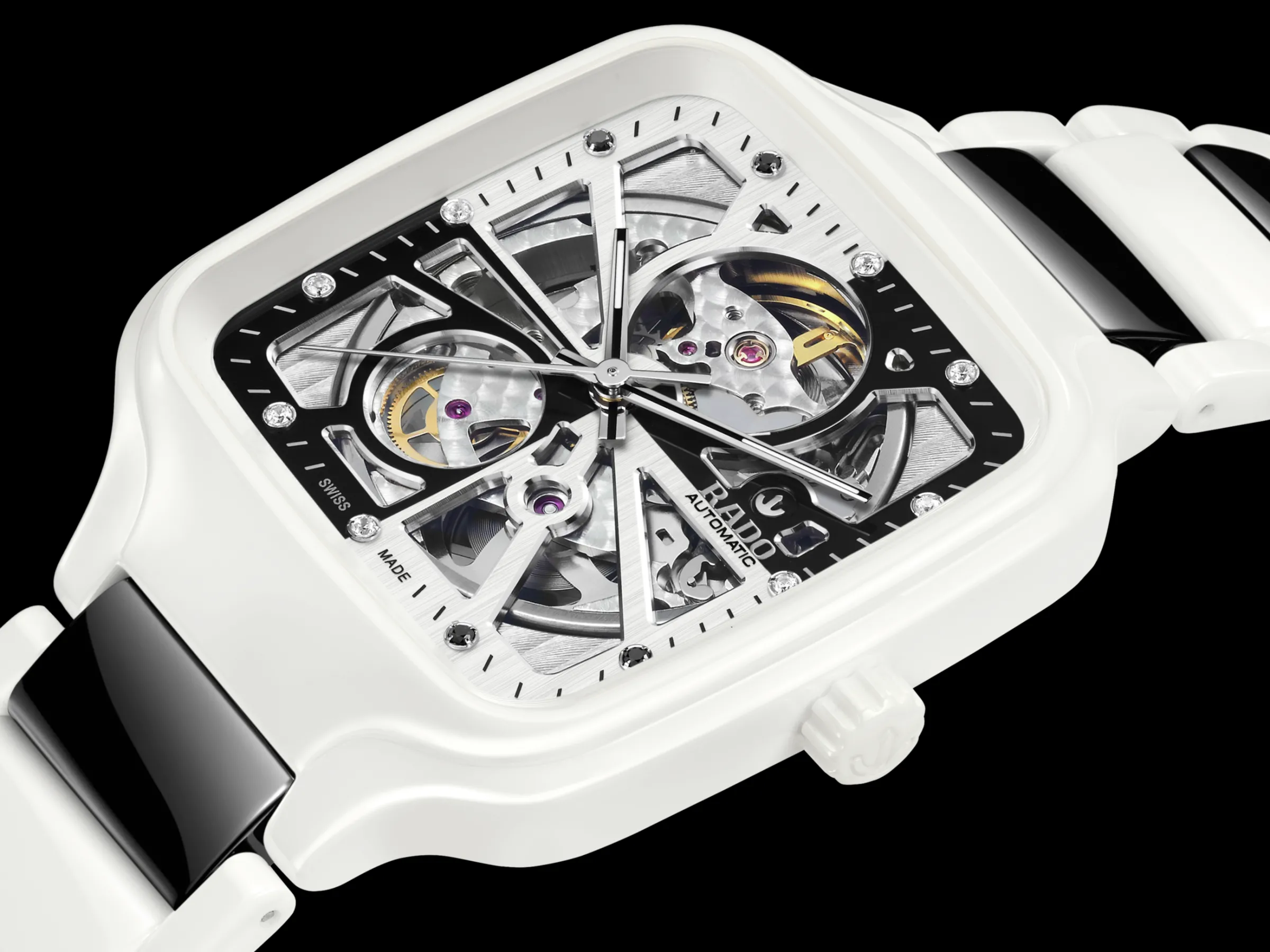 True Square Automatic Open Heart Diamonds Limited Edition*Rado Outlet