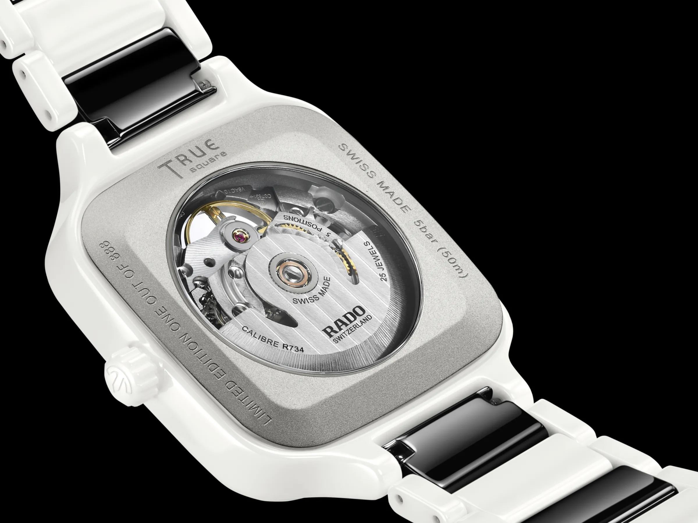 True Square Automatic Open Heart Diamonds Limited Edition*Rado Outlet