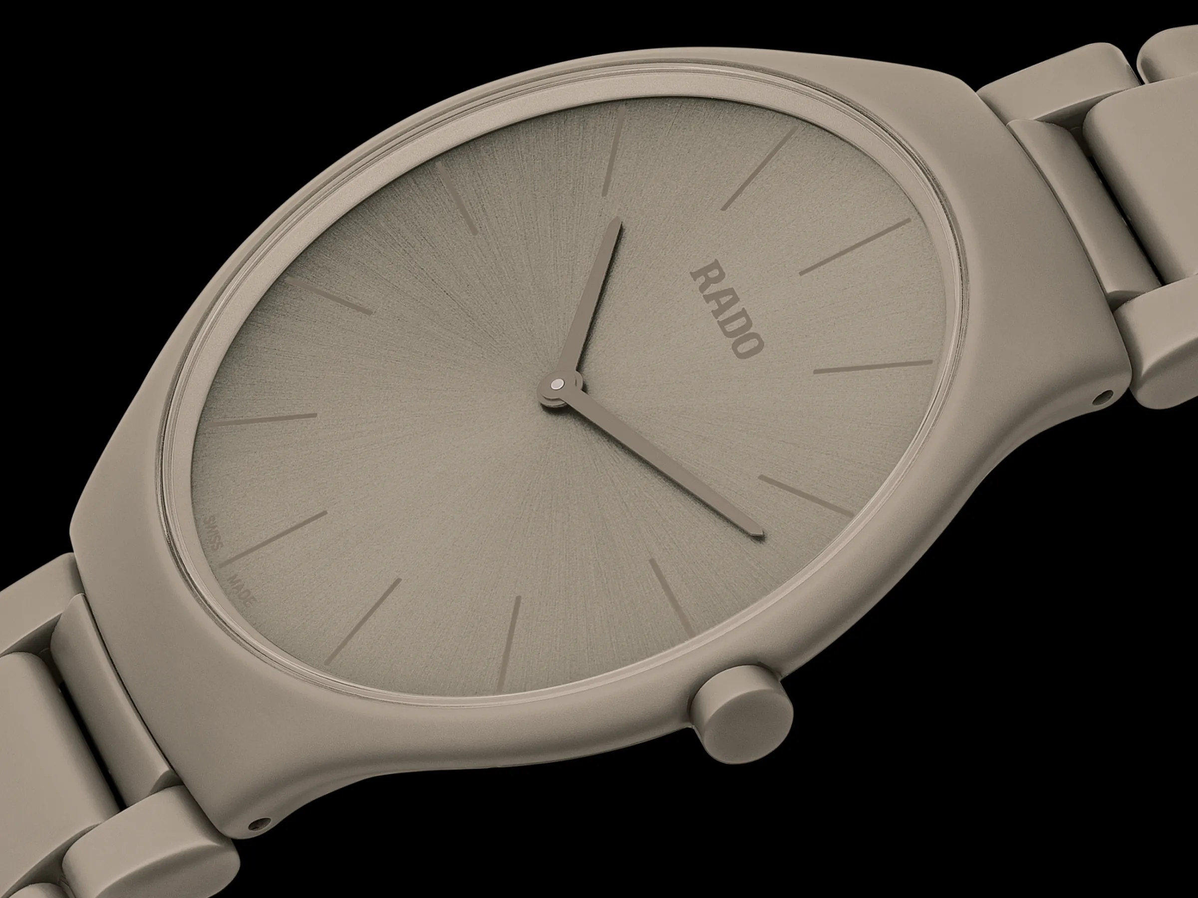 True Thinline Les Couleurs™ Le Corbusier Grey brown natural umber 32141*Rado Discount